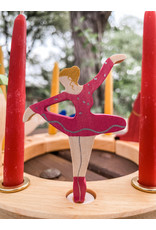 Candle Ring Figure Ballerina Ruby Red - Grimm's