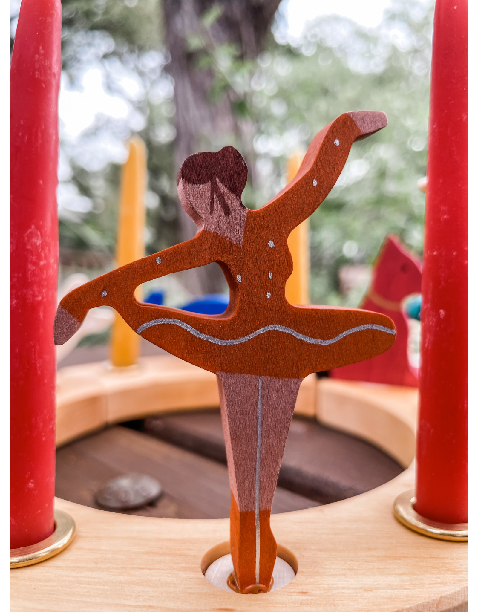 Candle Ring Figure Ballerina Orange Blossom - Grimm's