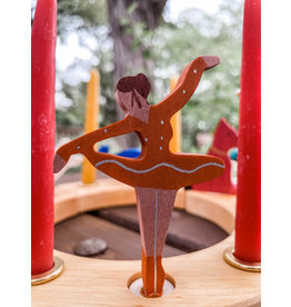 Candle Ring Figure Ballerina Orange Blossom - Grimm's