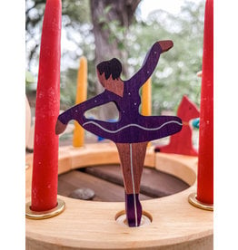 Candle Ring Figure Ballerina Lilac Scent - Grimm's