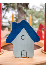 CANDLE RING FIGURE HOUSE BLUE - Grimm's