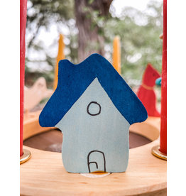 CANDLE RING FIGURE HOUSE BLUE - Grimm's