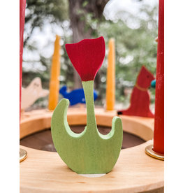 Candle Ring Figure Red Tulip - Grimm's