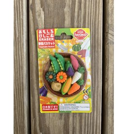 Iwako Vegetable Set Carded Japanese Erasers
