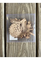 Wood veneer Pinecone Set of 18 - napkin not included