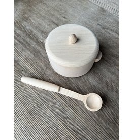 Wooden Soup Pot and Spoon - Play Kitchen