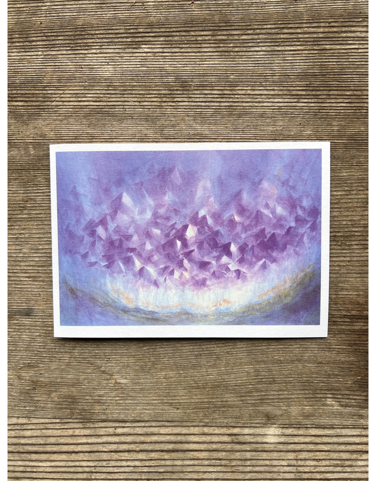 Amethyst Crystals Folded Card - David Newbatt