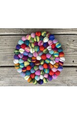 Rainbow Felt Ball Trivet