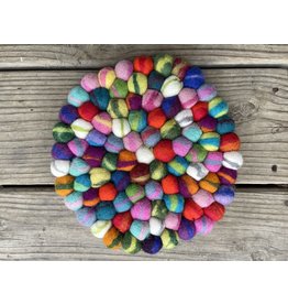 Rainbow Felt Ball Trivet