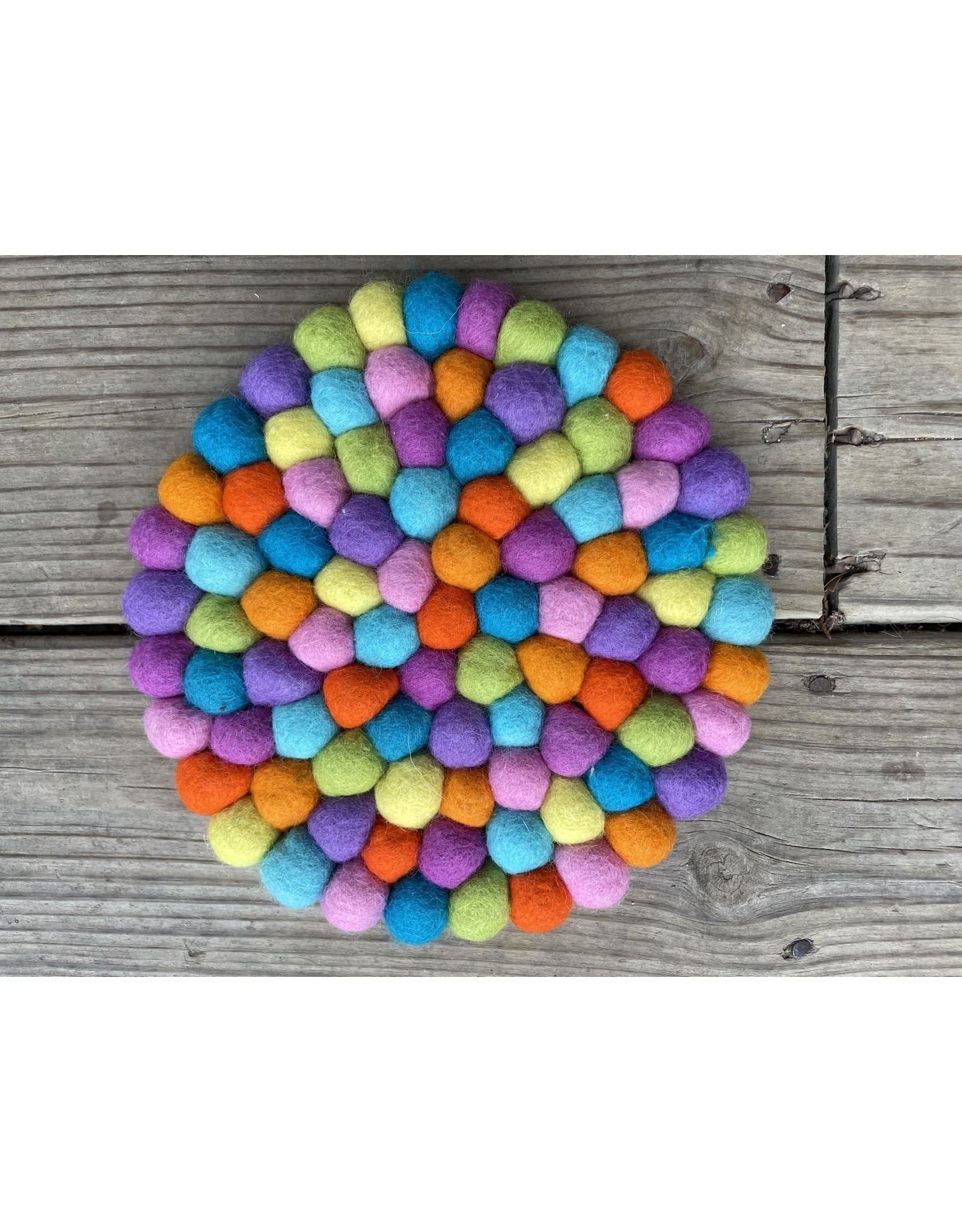 Shiny Happy Felted Trivet