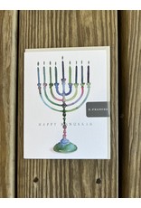 Colorful Menorah Card