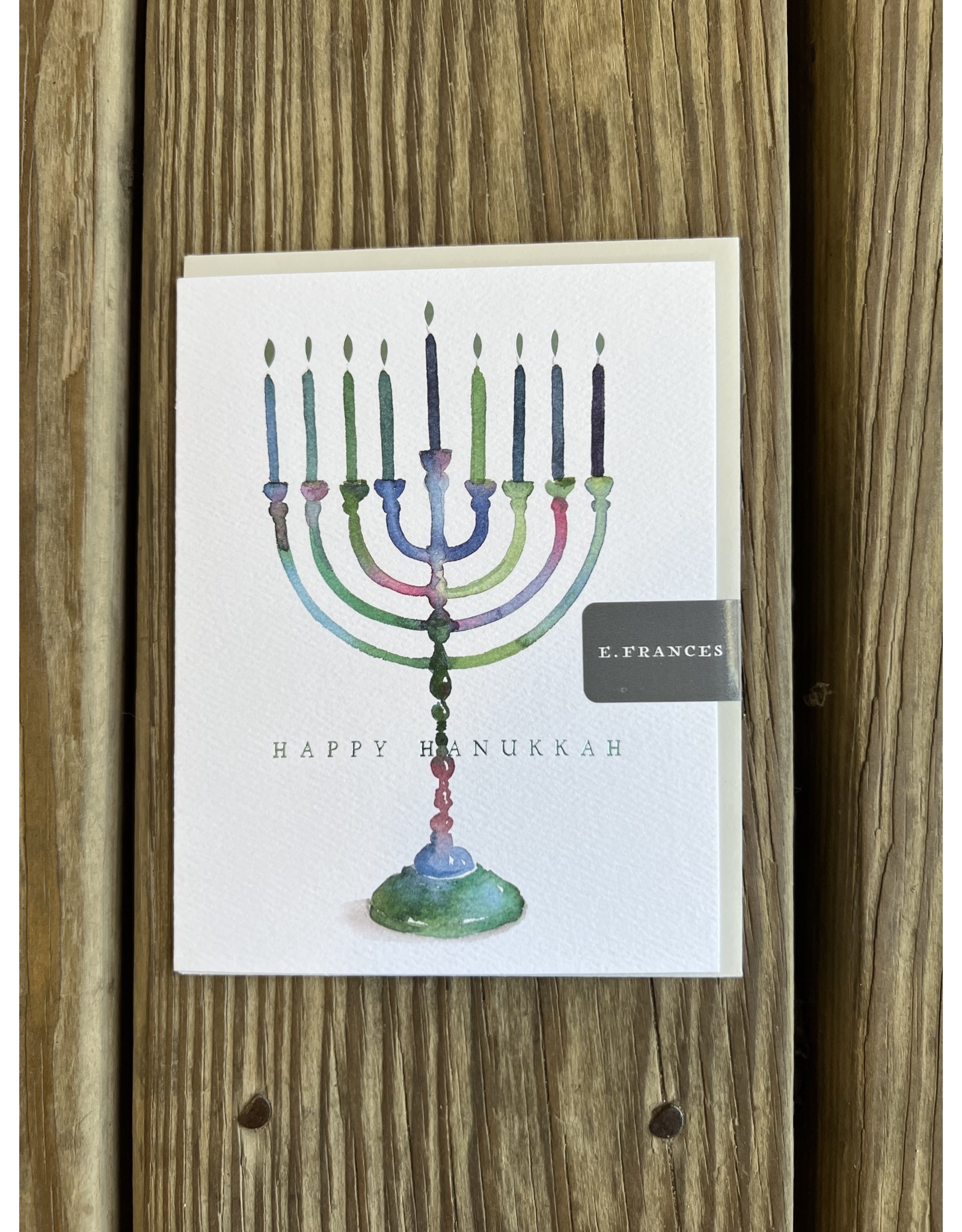 Colorful Menorah Card