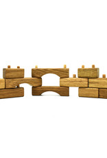 Handmade Interlocking Wooden Blocks 46 pieces. Camphill Village