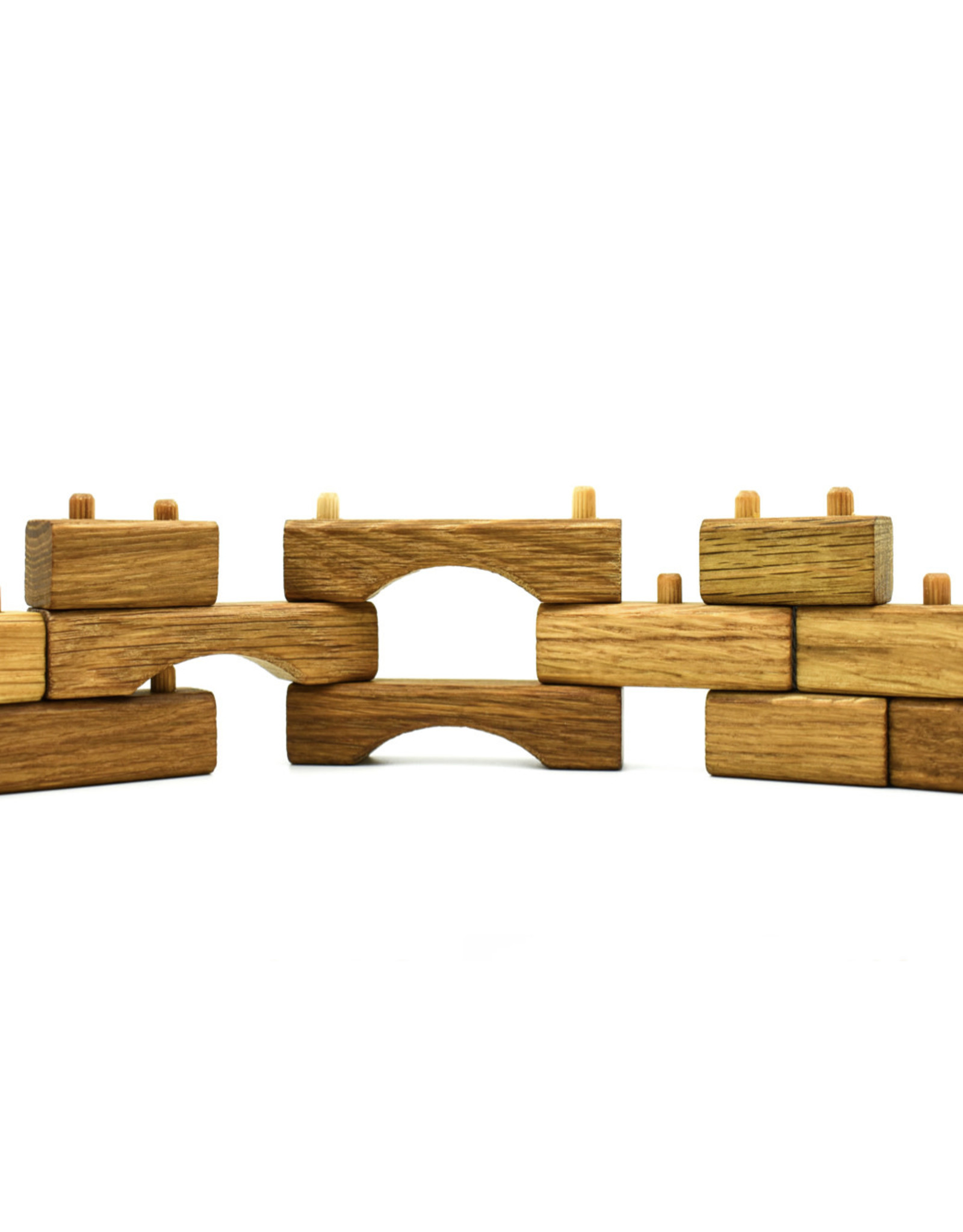 Handmade Interlocking Wooden Blocks 46 pieces. Camphill Village