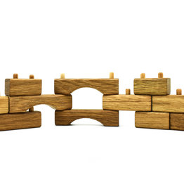 Handmade Interlocking Wooden Blocks 46 pieces. Camphill Village