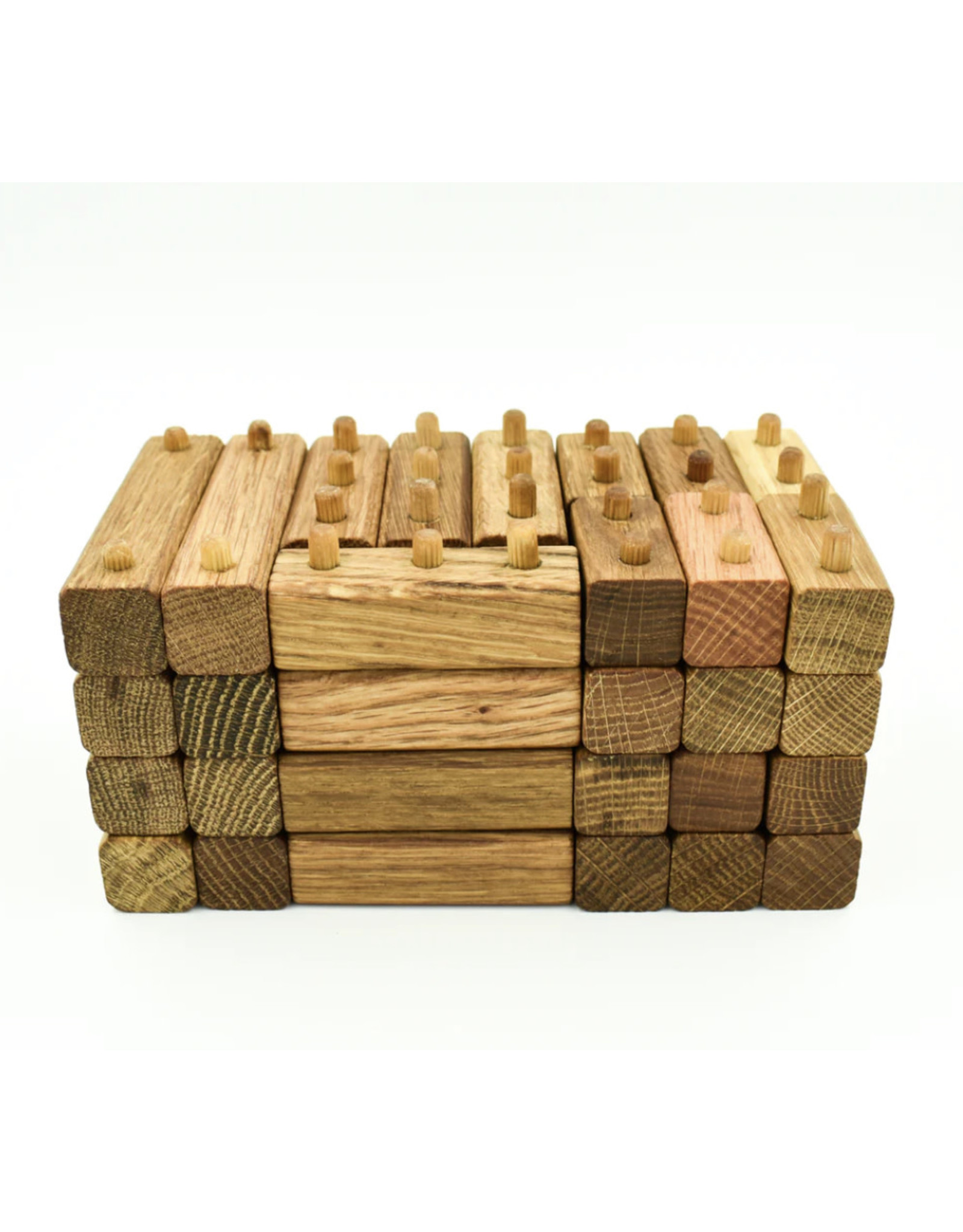 Handmade Interlocking Wooden Blocks 46 pieces. Camphill Village