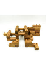 Handmade Interlocking Wooden Blocks 46 pieces. Camphill Village