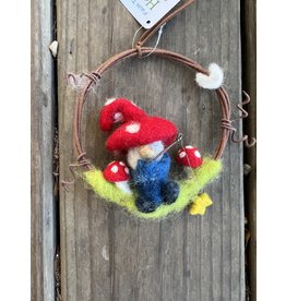 Mini Wreath: Fishing Gnome