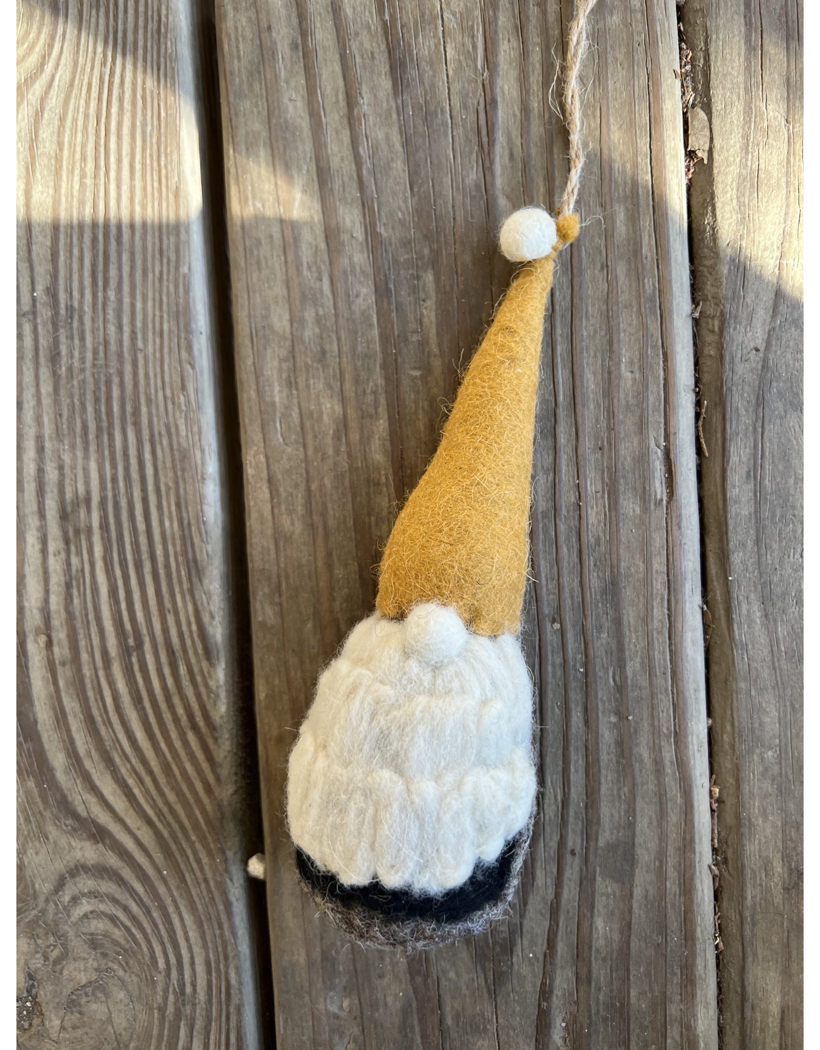 Wool Felt Gnome - Mustard Hat