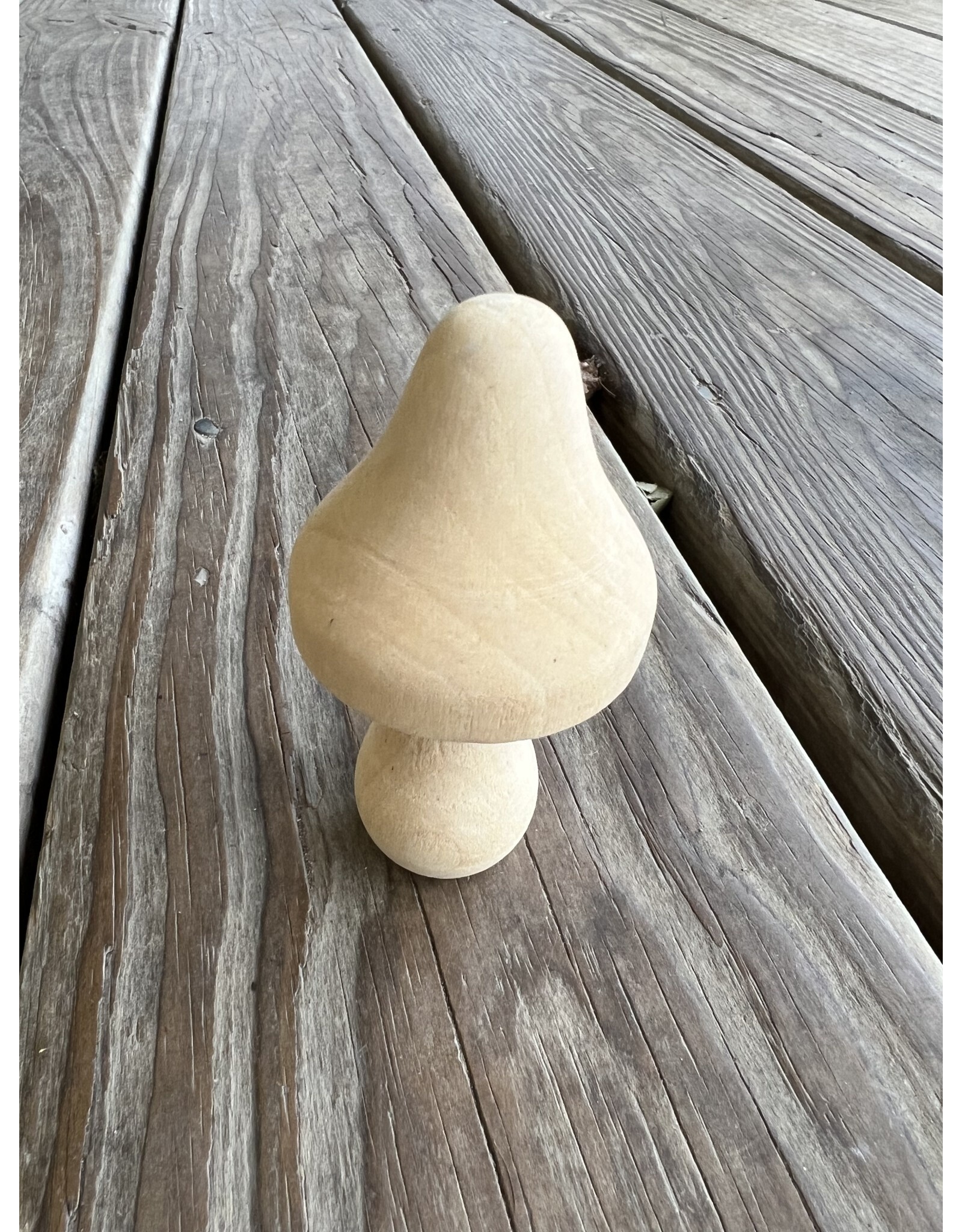Wooden Mushroom - Unpainted 3in
