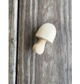 Wooden Mushroom - Unpainted 2in