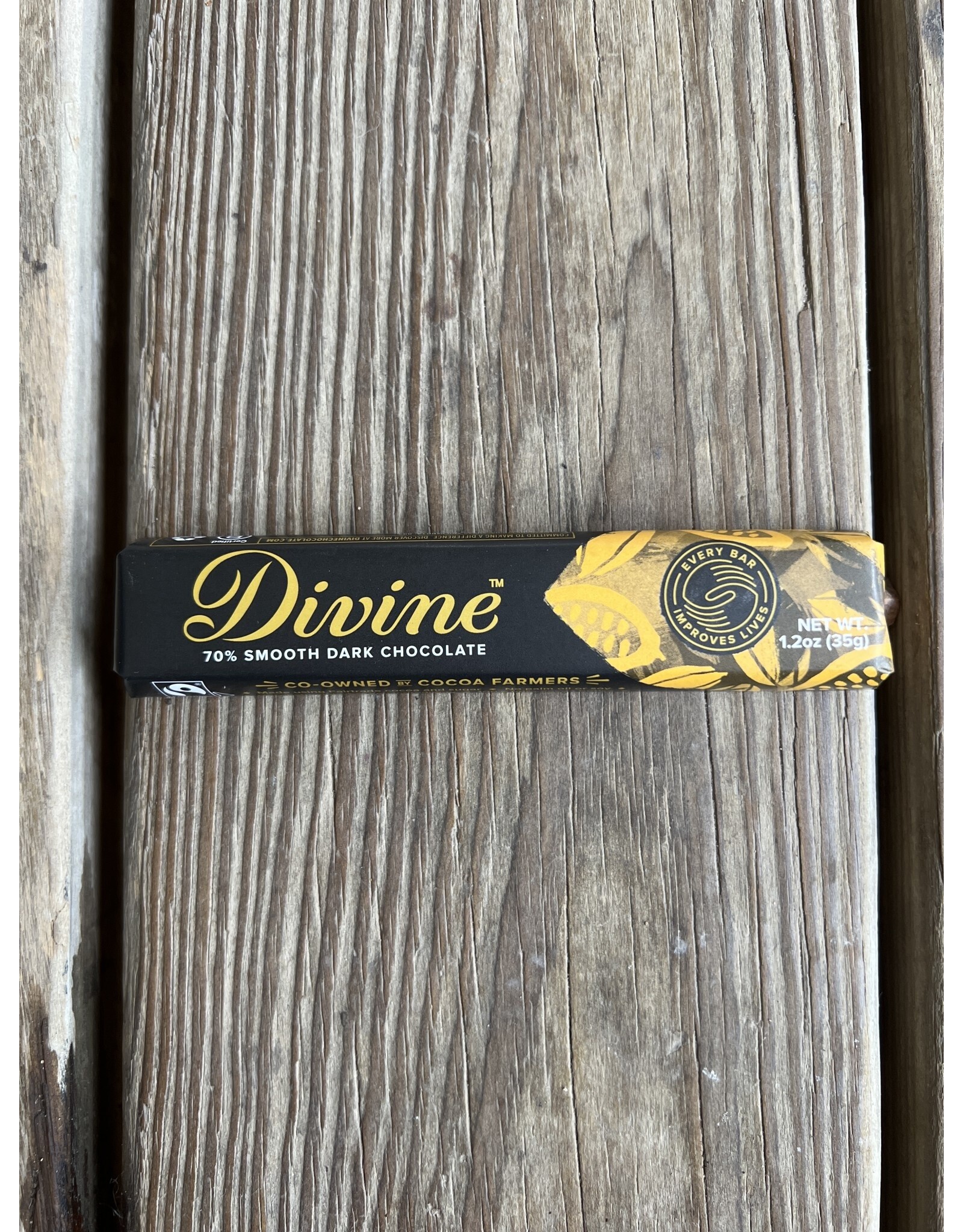 Divine Chocolate Snack Bar - 70% Dark Chocolate 1.2 oz
