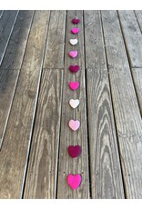 Felt Heart Garland - Pink Hearts