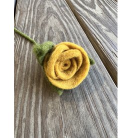 Felt Rose - Yellow