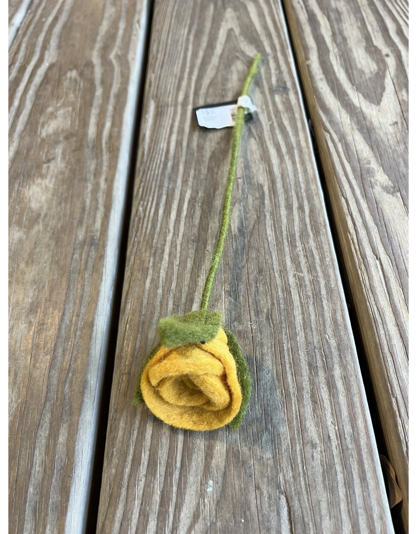 Felt Rose - Yellow. Fair Trade