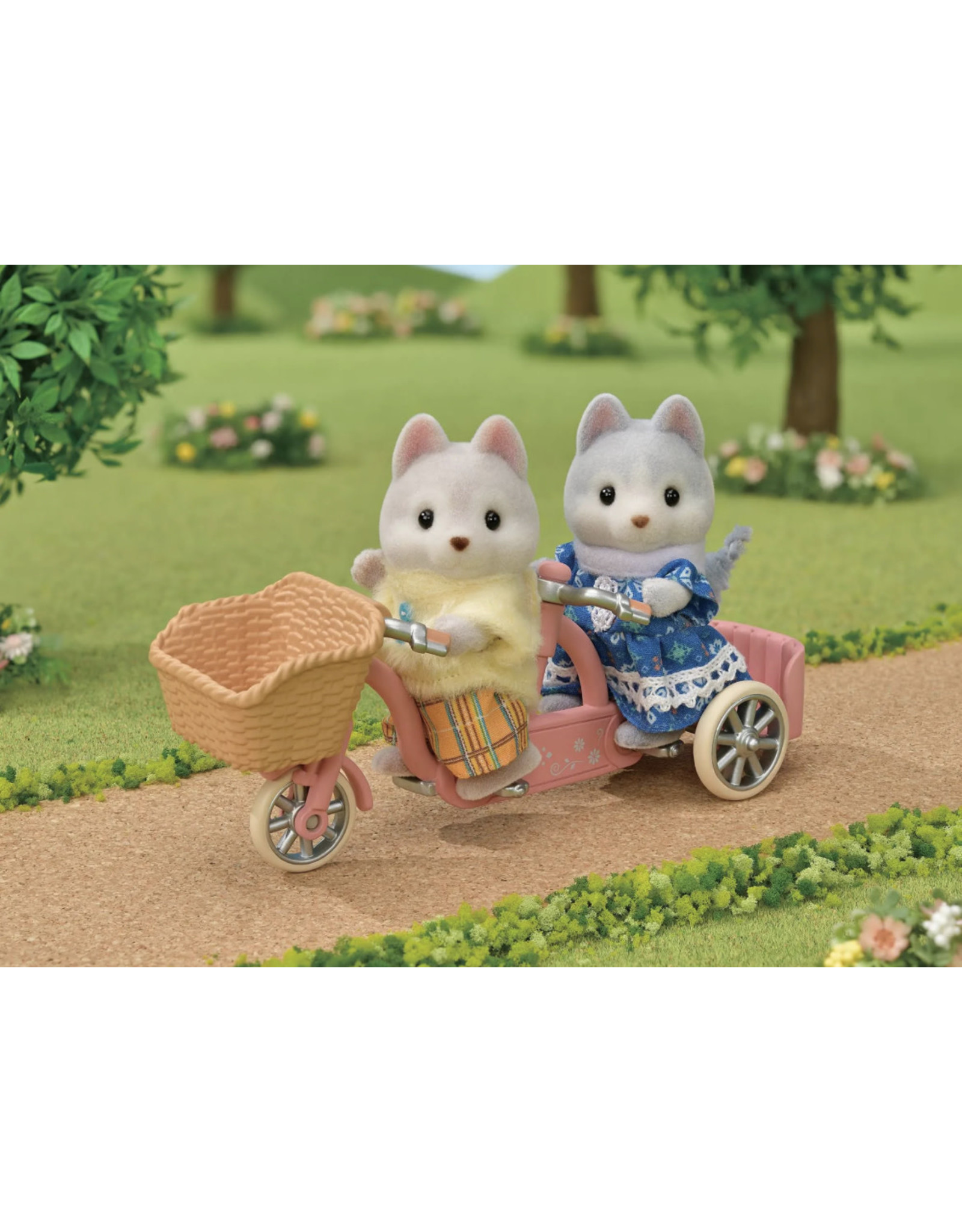 Husky Sister and Brother Tandem Cycling Set - Calico Critters