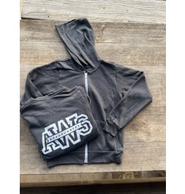 AWS Youth Zip Up Hoodie - Dark Heather Gray