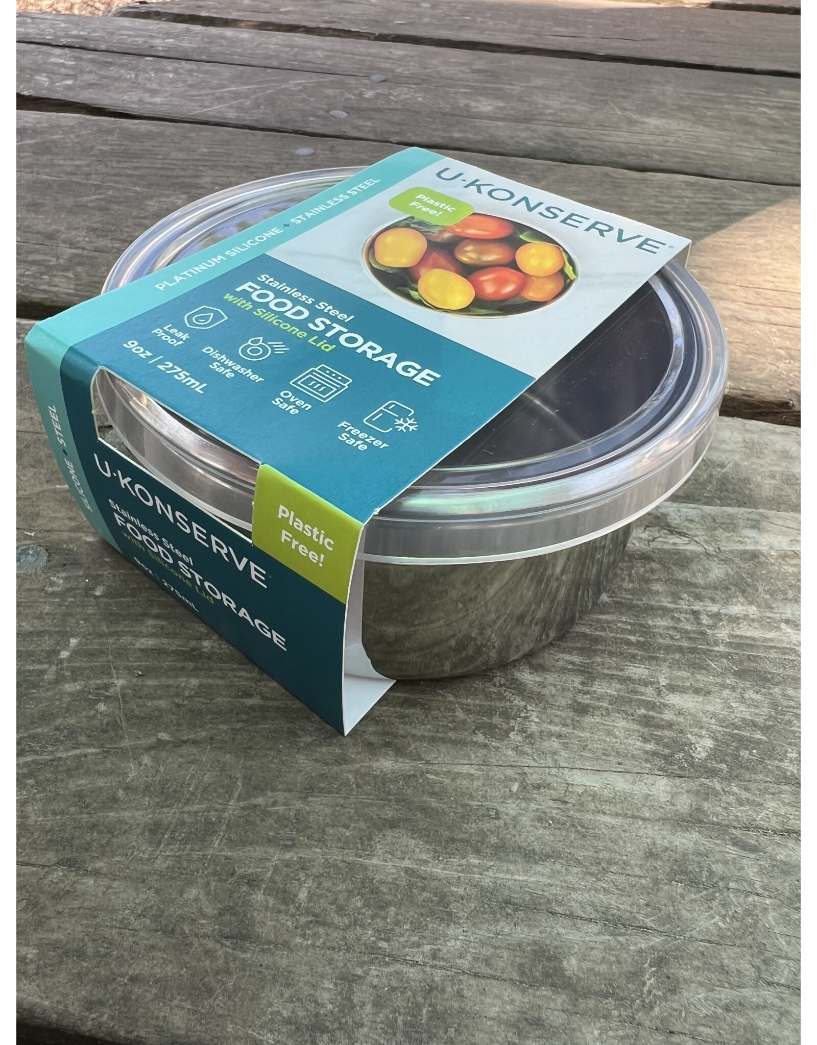 Round Stainless Steel - Clear Silicone Lid 5 oz