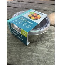 Round Stainless Steel - Clear Silicone Lid 5 oz