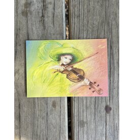 Play the Violin Postcard - Marjan van Zeyl