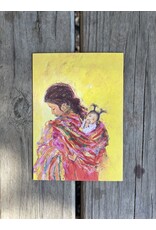 Mayan Woman with Child Postcard - Marjan van Zeyl