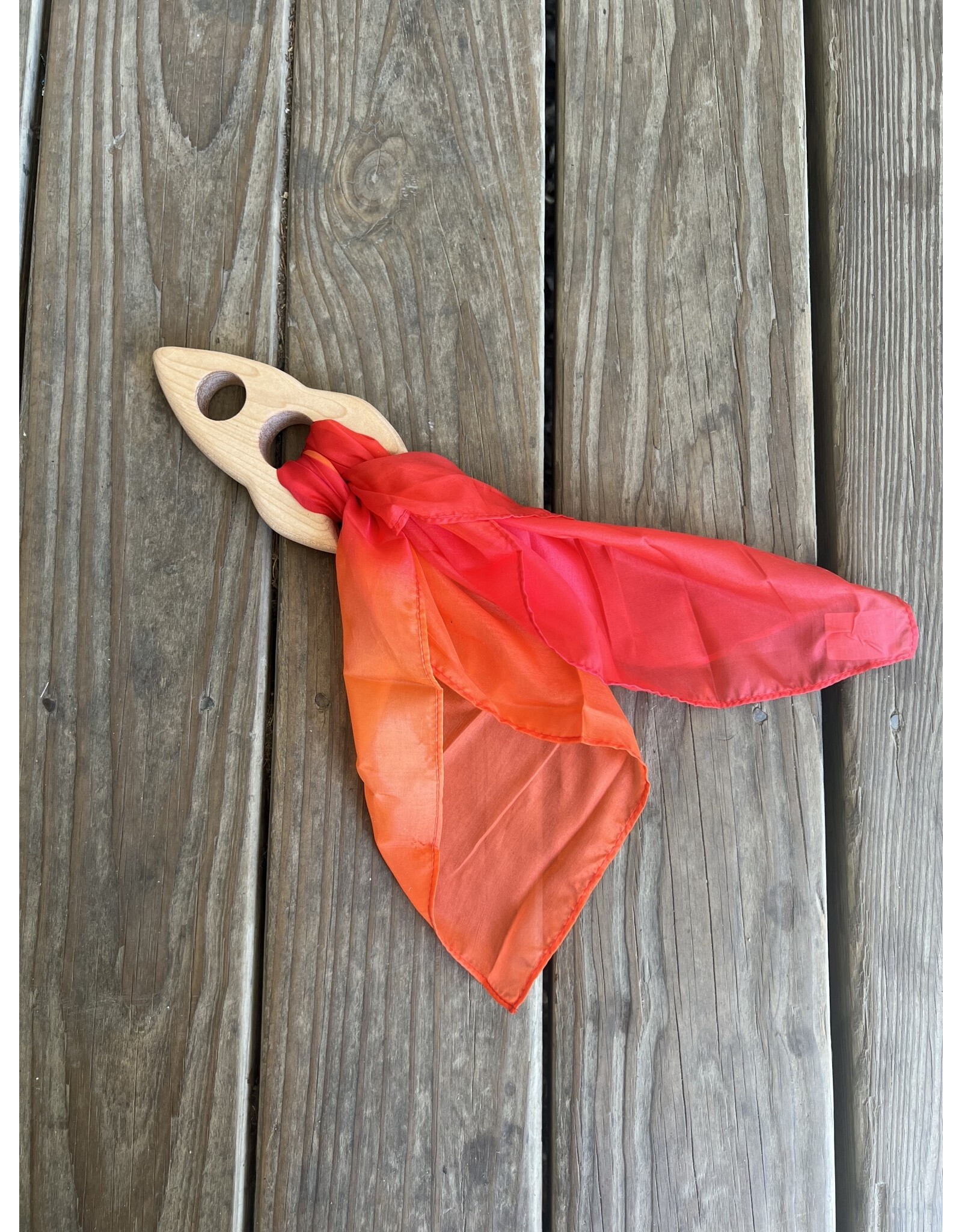 Rocket Maple Teether with Mini Fire Silk