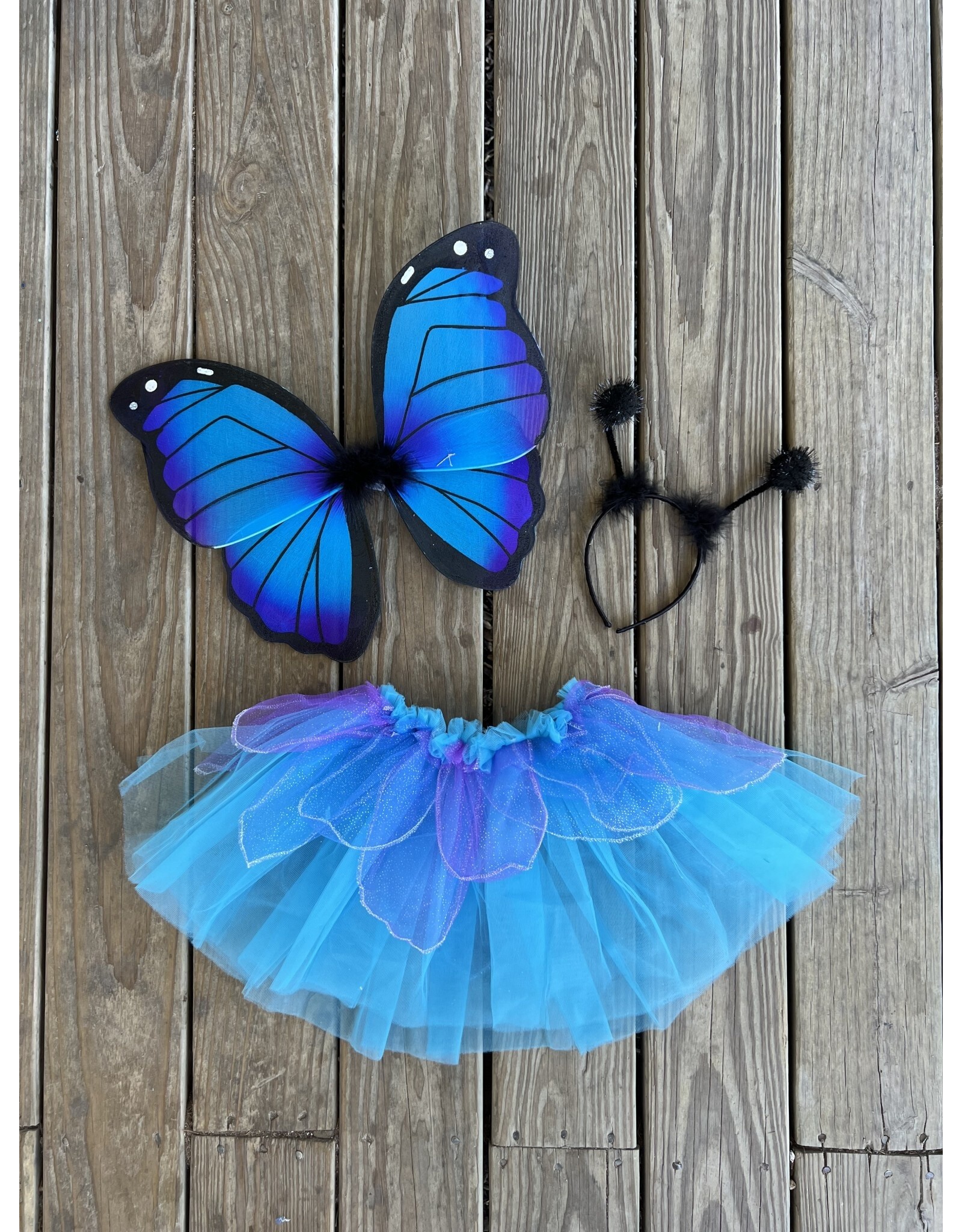 Midnight Butterfly Set, Blue, Size 4-6