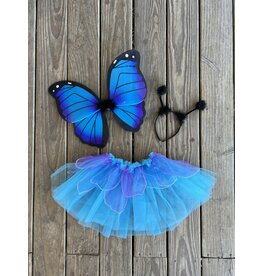 Midnight Butterfly Set, Blue, Size 4-6