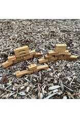 Handmade Interlocking Wooden Blocks 46 pieces. Camphill Village