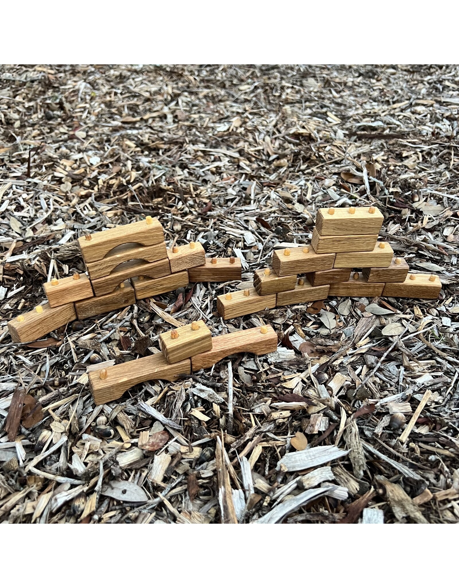 Handmade Interlocking Wooden Blocks 46 pieces. Camphill Village