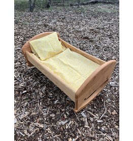 Cherry Doll Cradle Yellow Bedding. US Made - Local Pick Up Only