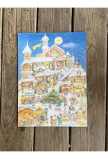 Village Christmas Market Advent Calendar 14.5x10.5