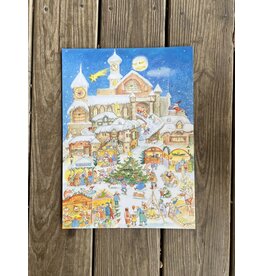 Village Christmas Market Advent Calendar 14.5x10.5