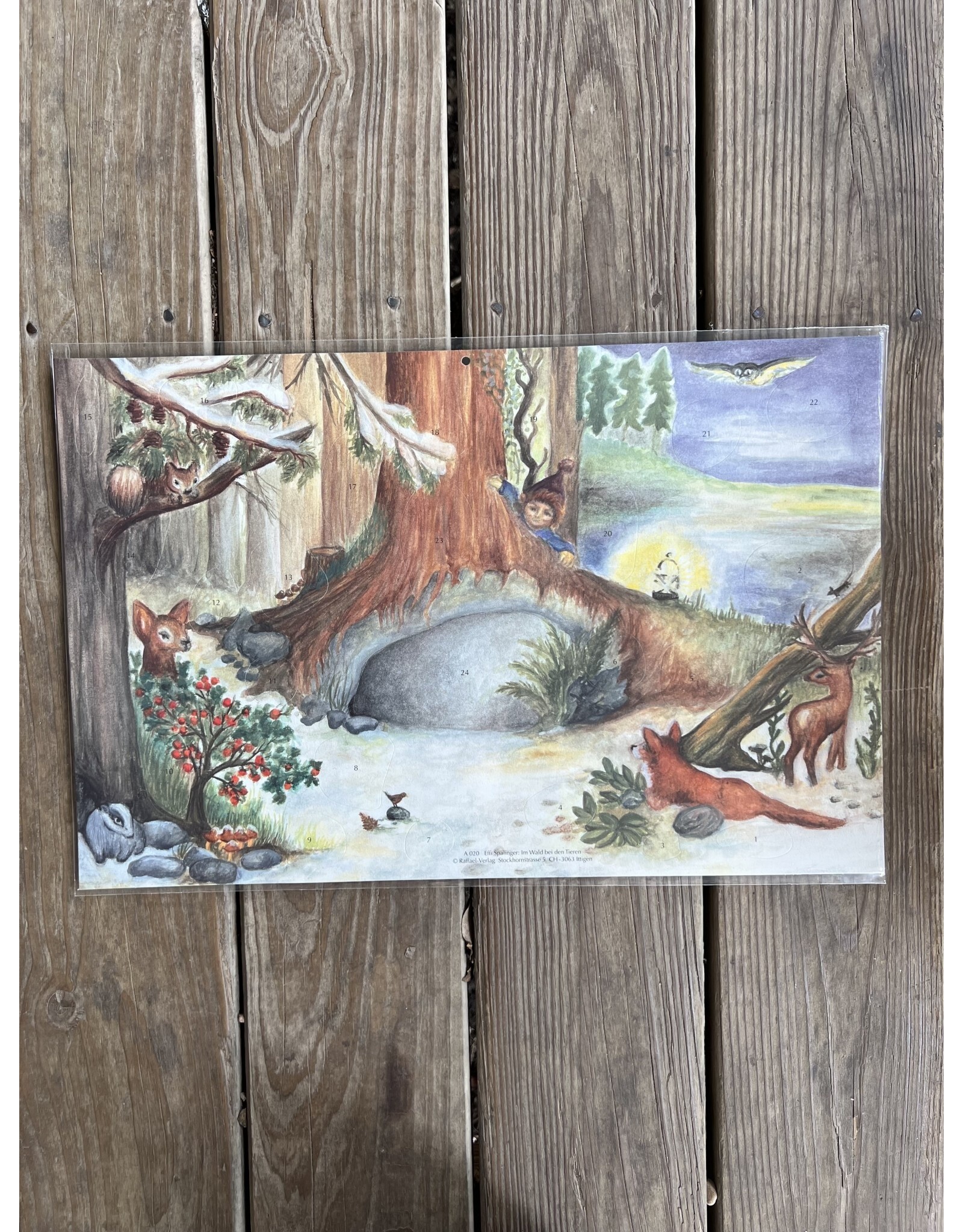 Advent Calendar Medium -  Tree in the Wood 8.5x6in. local pick up only