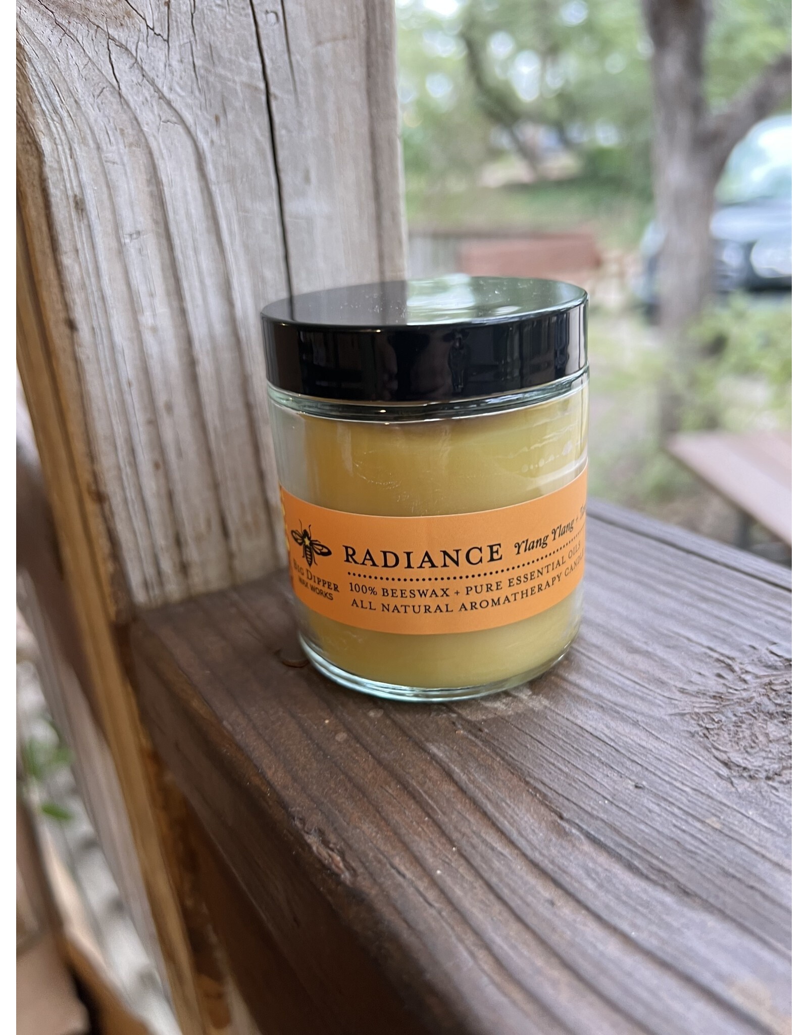 Apothecary Glass beeswax candle - Radiance - Tangerine and Ylang Ylang