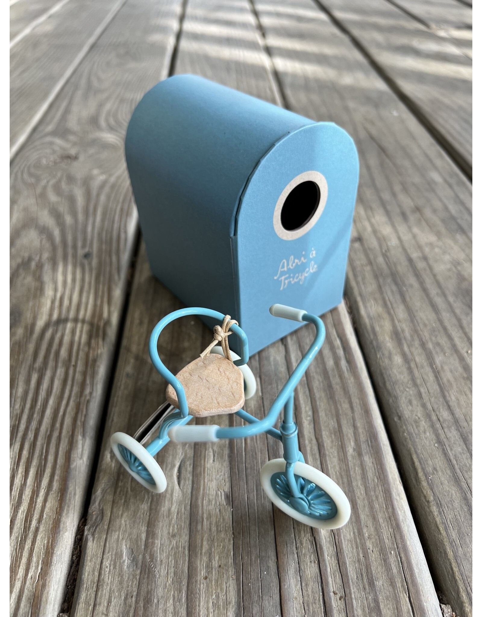 Mouse Tricycle, Petrol Blue. 2023 Maileg