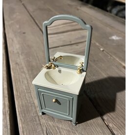 Sink Dresser w/ Mirror, Mouse. powder blue. Maileg