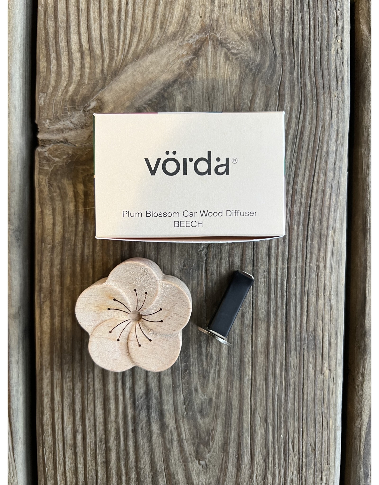 Vorda Plum Blossom Wood Diffuser for Car- Beech