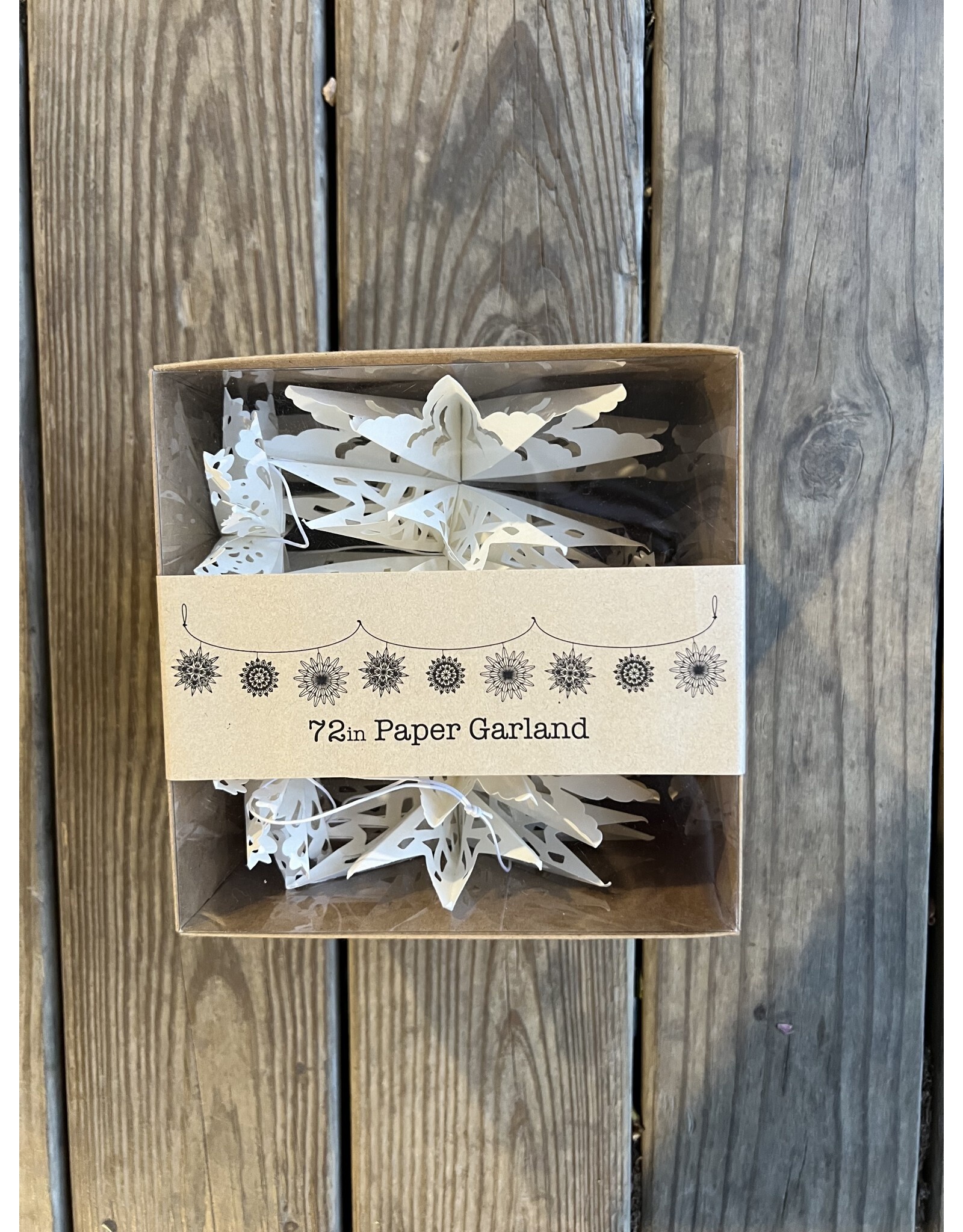 Paper Snowflake Garland 72in