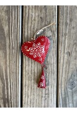 Metal Heart Ornament with Bell 7.5 in